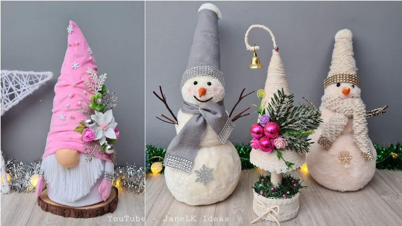 Haz y Vende MANUALIDADES NAVIDEÑAS  - Muñeco de nieve muy fácil - Adornos Navideños 2021.