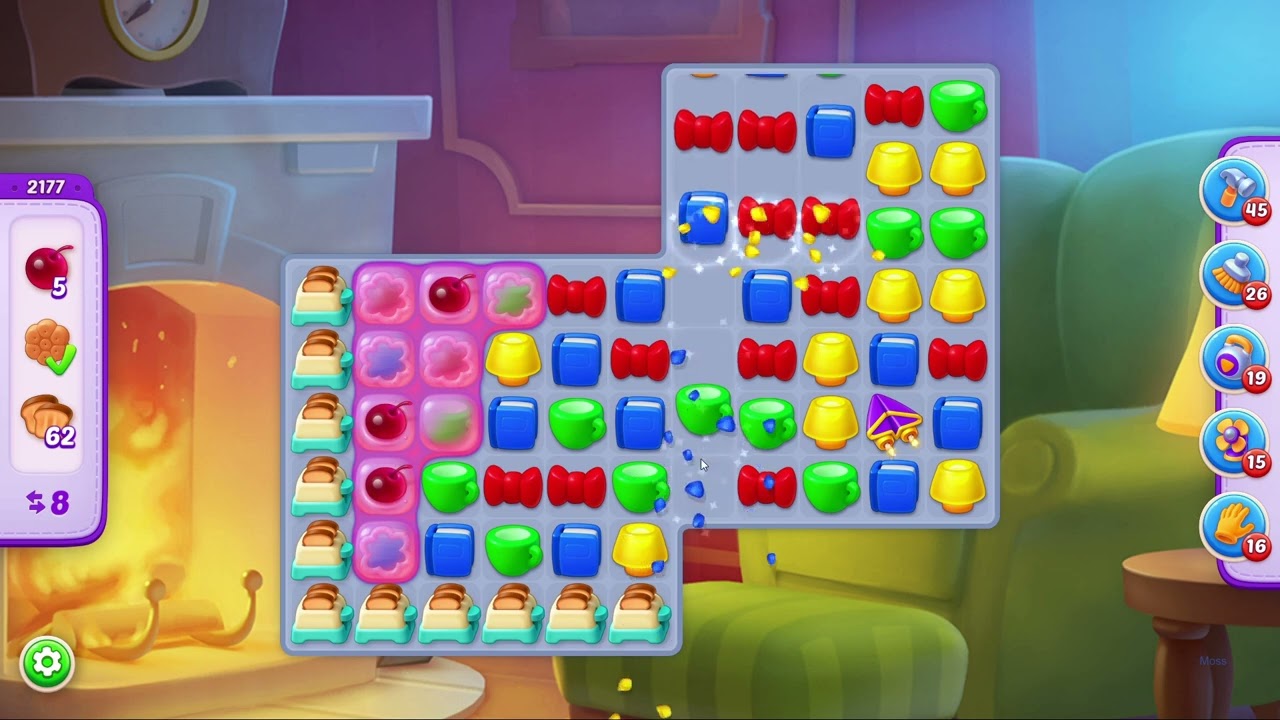 Homescapes Level 2177 - 18 Moves - No Boosters