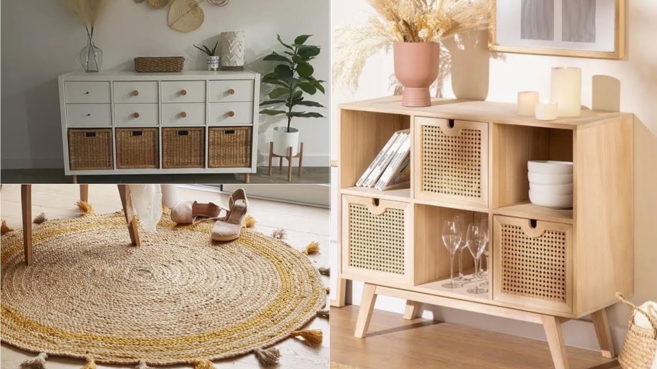 IDEIAS DE DECORAÇÃO USANDO OBJETOS DE PALHA
