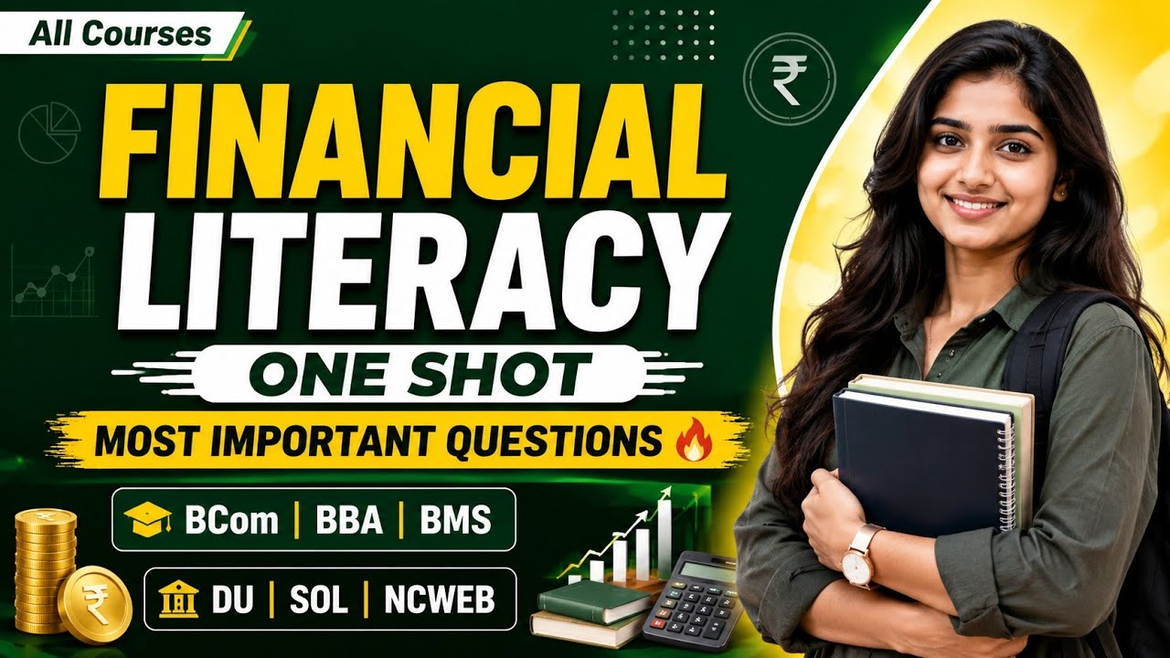 Commerce Financial Literacy-One shot 🔥 semester 1st DU SOL || 100% Exam Focused #du_sol 