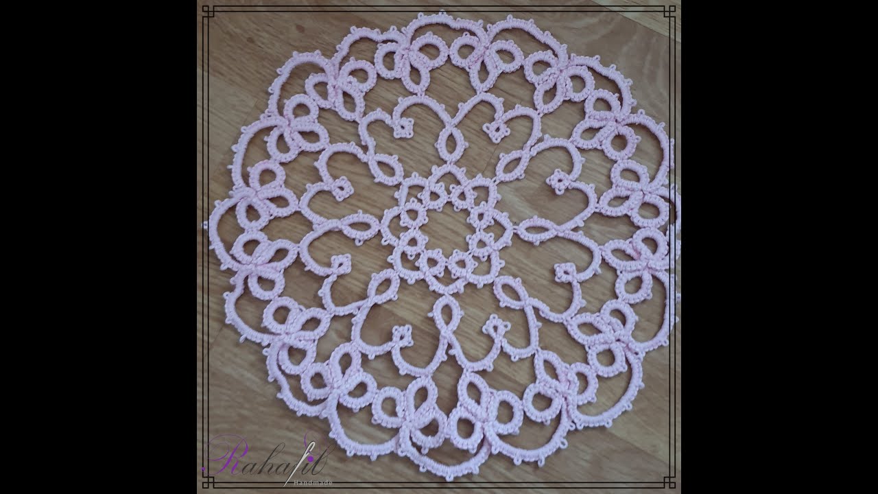 سلسلة تعليم  مفرش الطاولة|شغل إبرة|الجزء الأول Rahafil/Needle Tatting/Doily Part 1