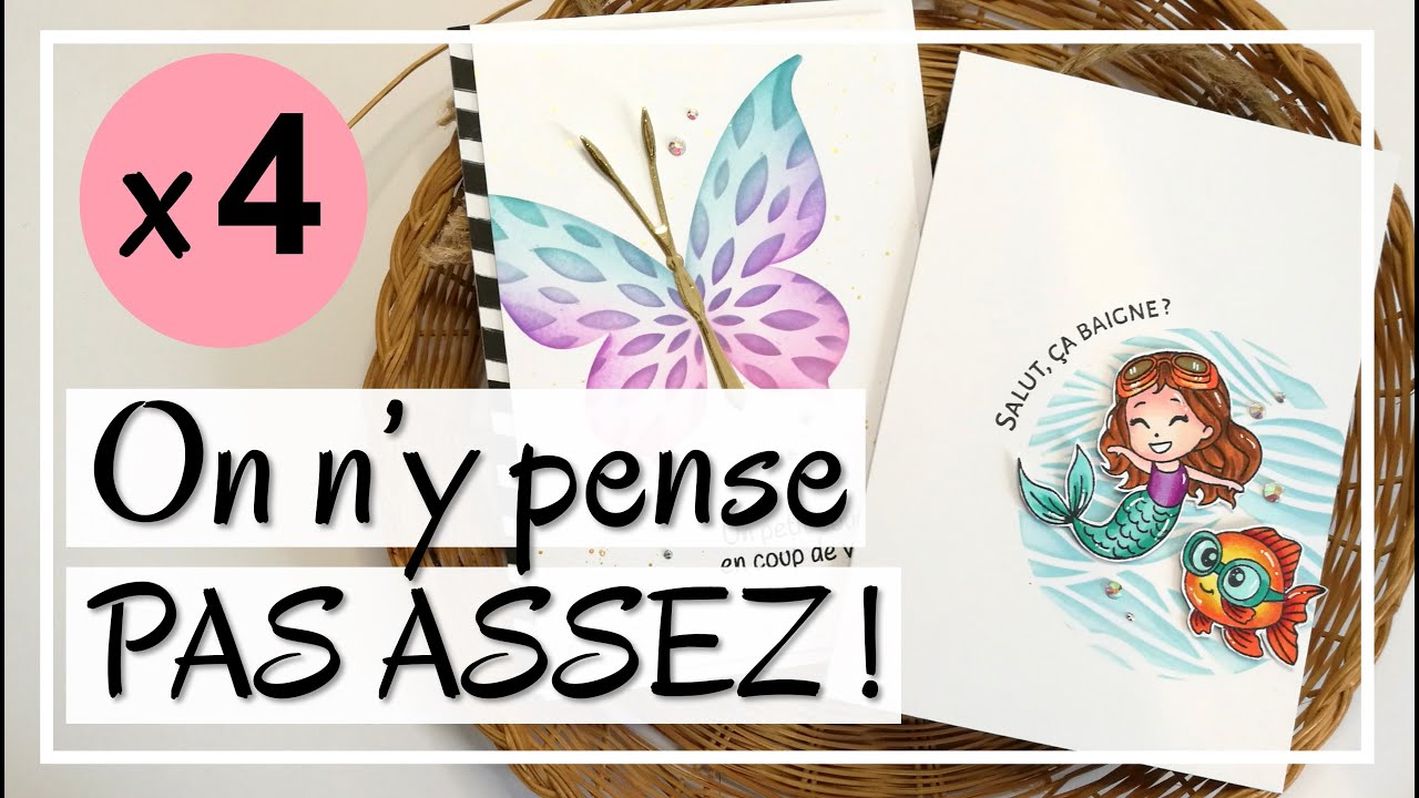 ON SUPERPOSE LES POCHOIRS !! 4 idées pour vous ! Tuto Carterie DIY Scrapbooking