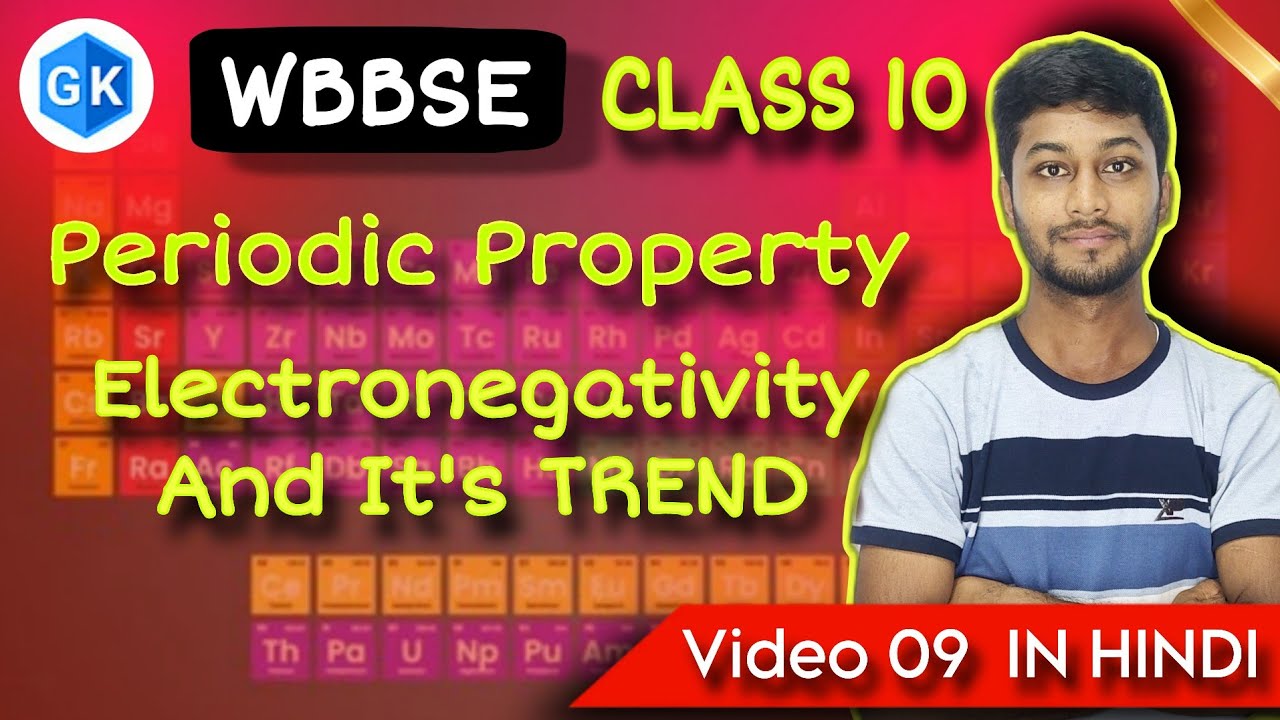 Electronegativity In Hindi | WBBSE Class 10 Physical Science | CH - 8 Periodic Table #periodictable
