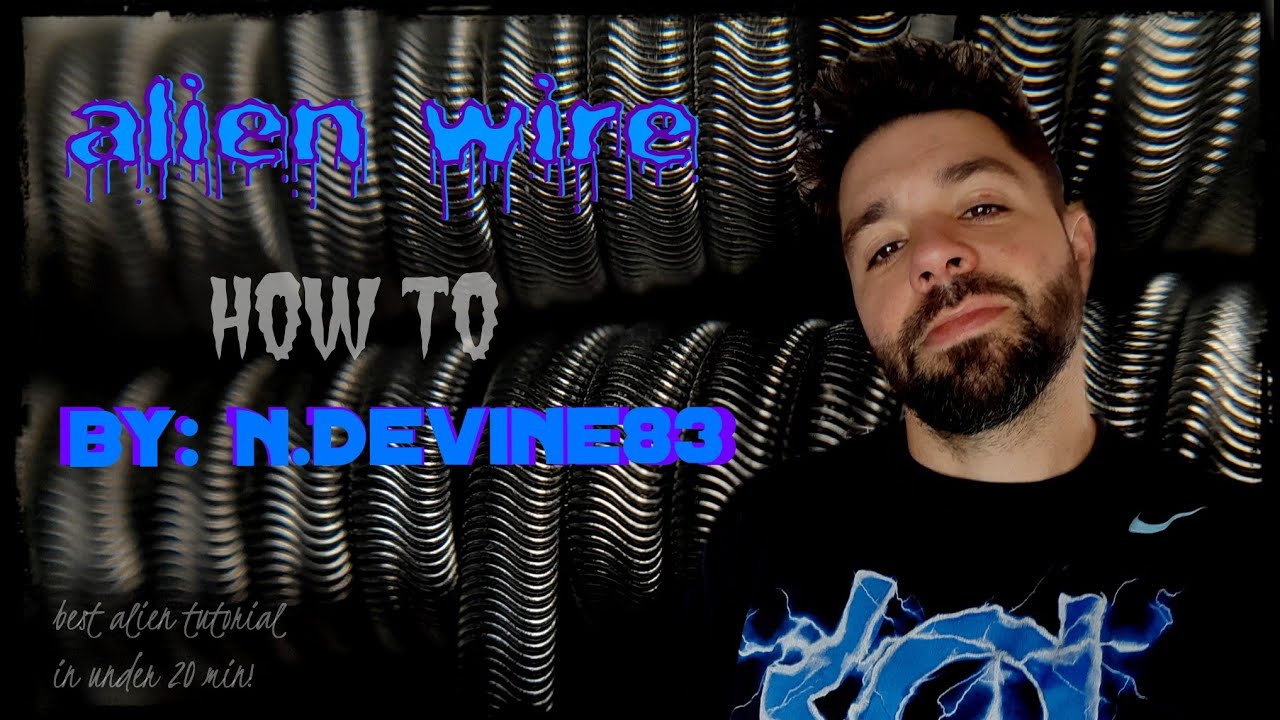 👽 Best ALIEN wire tutorial of year 2023!  N.Devine83 coil build #wireart #alien #youzguyz