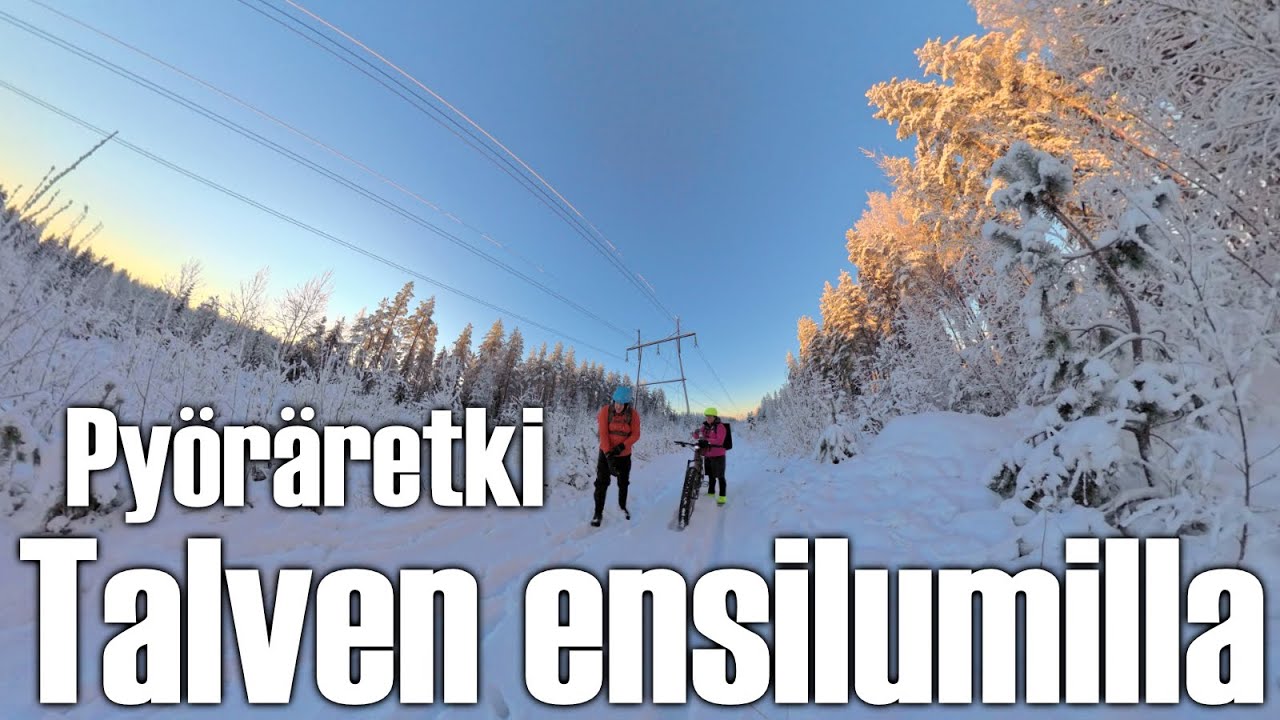 Pyöräretki talven ensilumilla