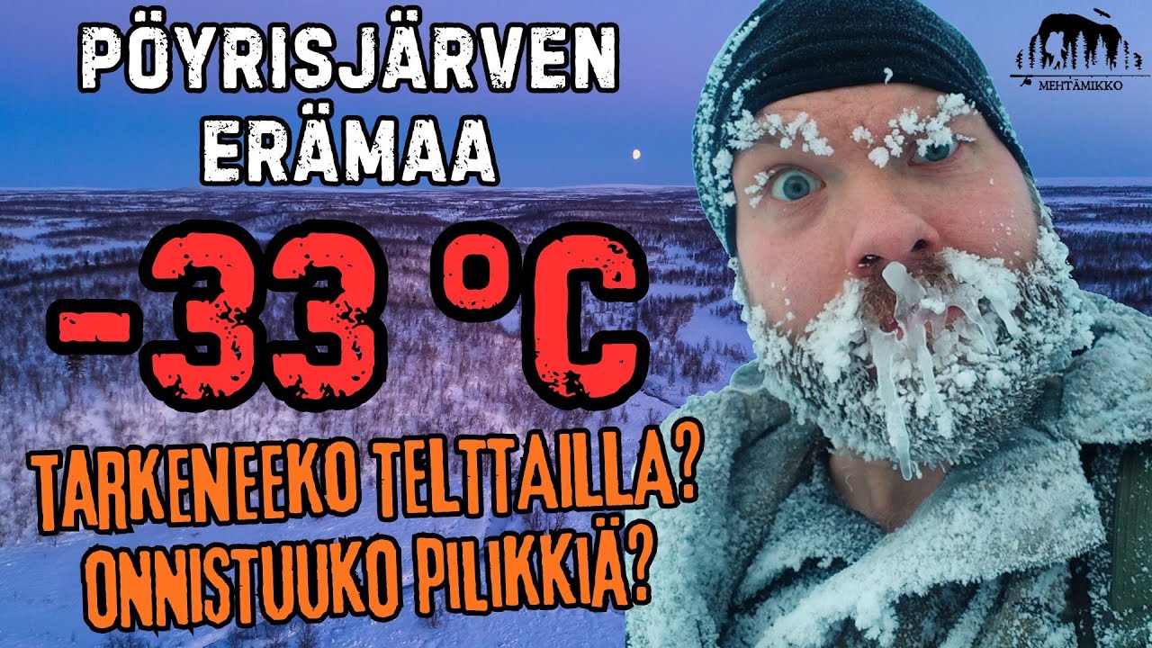 KYLMÄ ERÄMAA: HIIHTOVAELLUS POLAARIYÖN HILJAISESSA PAKKASESSA ❄️ Ei musiikkia ❄️