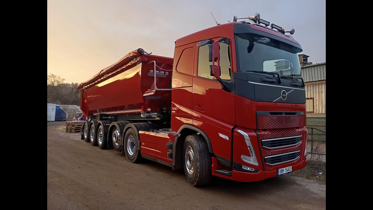 Nakládka Volva FH v lomě +/ vykládka / Volvo FH / Bodex 31 cbm / Volvo L330E