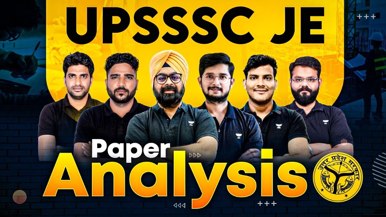UPSSSC JE Paper Analysis 2026 🔥 | Difficulty Level + Expected Cutoff