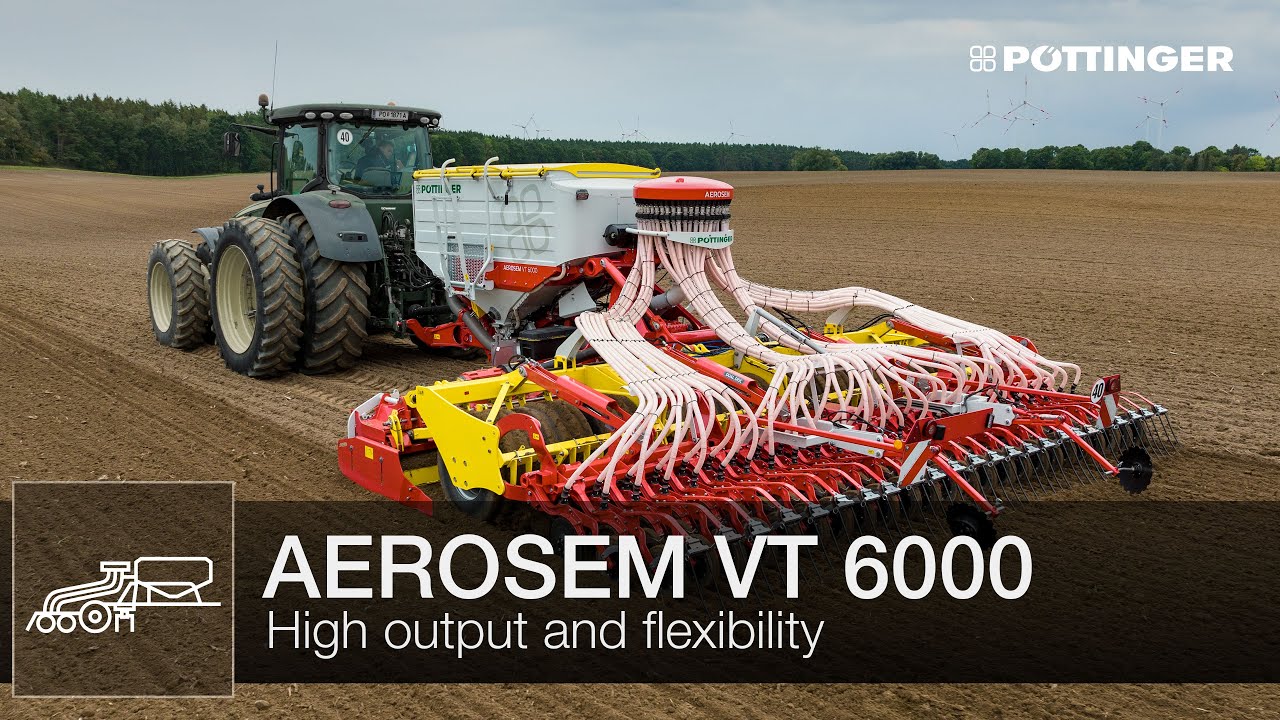 High output and versatile with the AEROSEM VT 6000 trailed seed drill combinations | P&Ouml;TTINGER