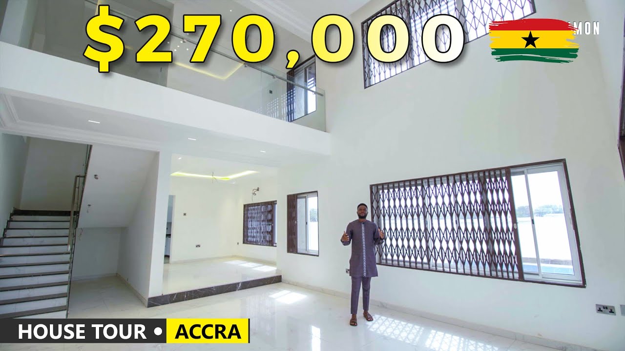 House Tour 15 • Inside a Stunning Modern House with swimming pool for sale in Accra (₵1.5 M)
