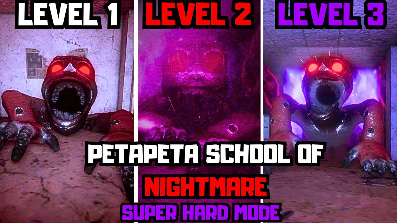 PETAPETA: School of Nightmares Super Hard Mode ALL LEVELS