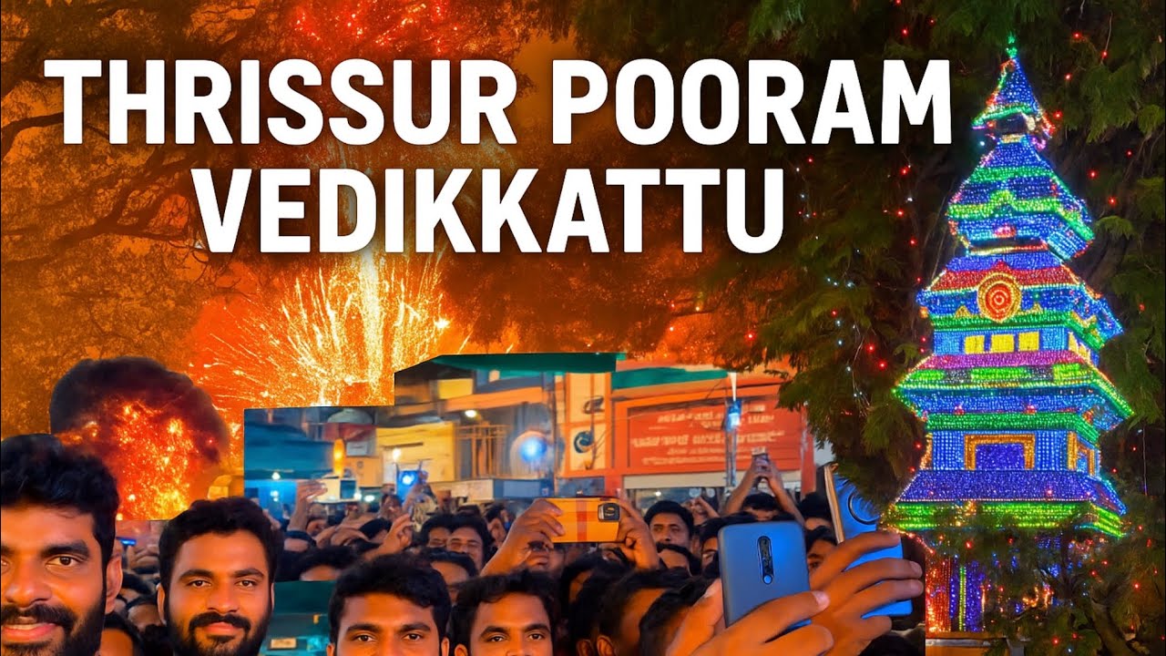 Thrissur Pooram Vedikettu 2025 | Spectacular Fireworks Display |  #kerala @saravananvlogs