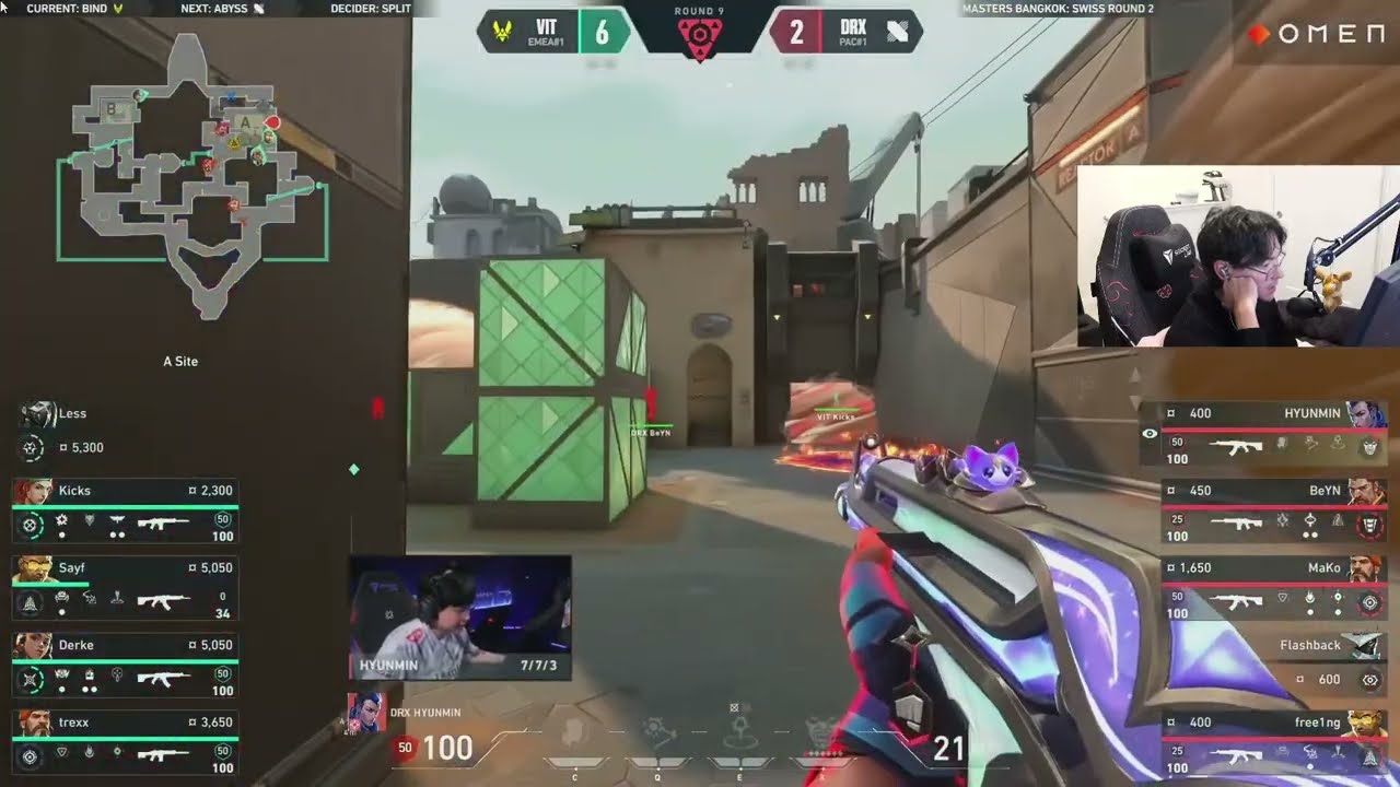 Tenz reacts to DRX Hyunmin 4K against Vitality at Masters Bangkok