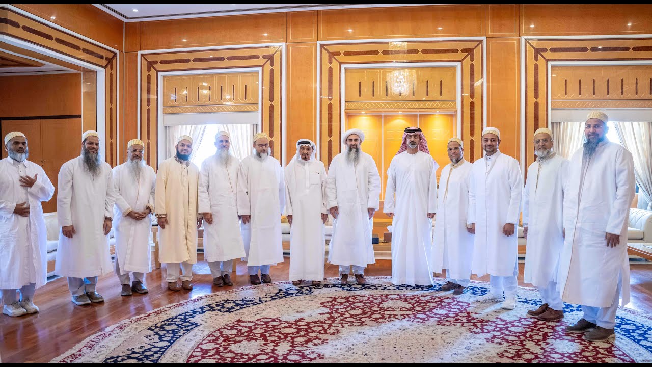 حاكم عجمان وولي عهد يستقبلان الأمير حسين برهان الدين نجل سلطان البهرة