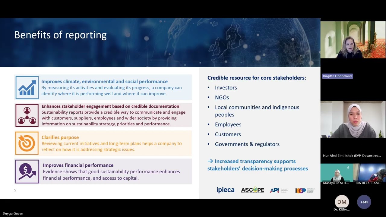 Ipieca-ASCOPE ASEAN regional webinar: introduction to sustainability reporting