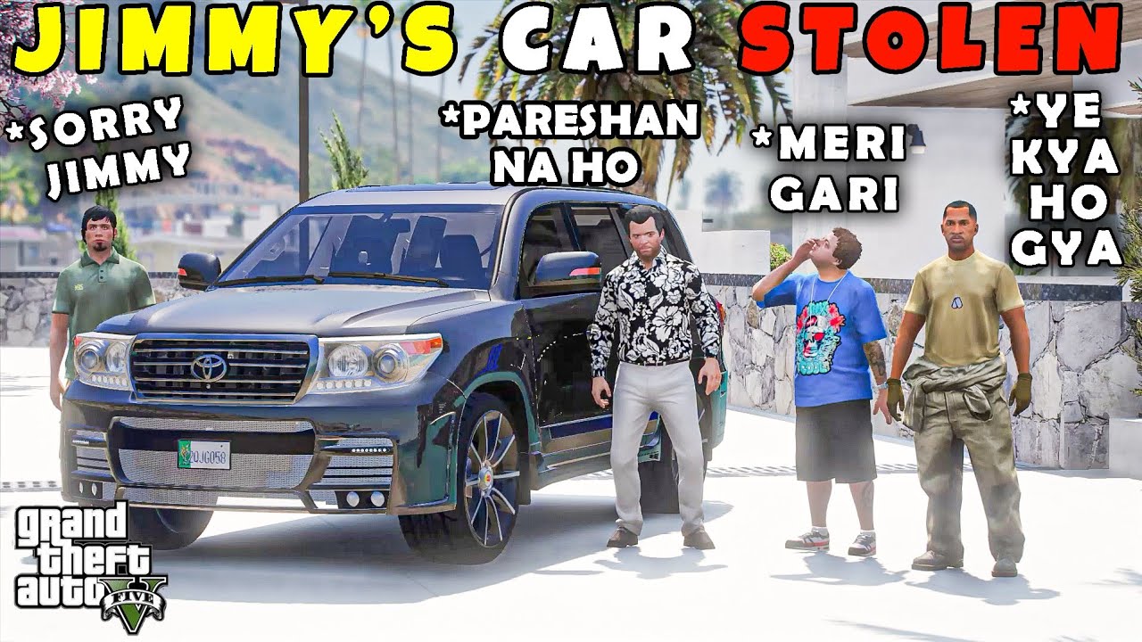 Jimmy's Car Stolen | HONDA CIVIC | GTA 5 | Real Life Mods #161 | URDU |