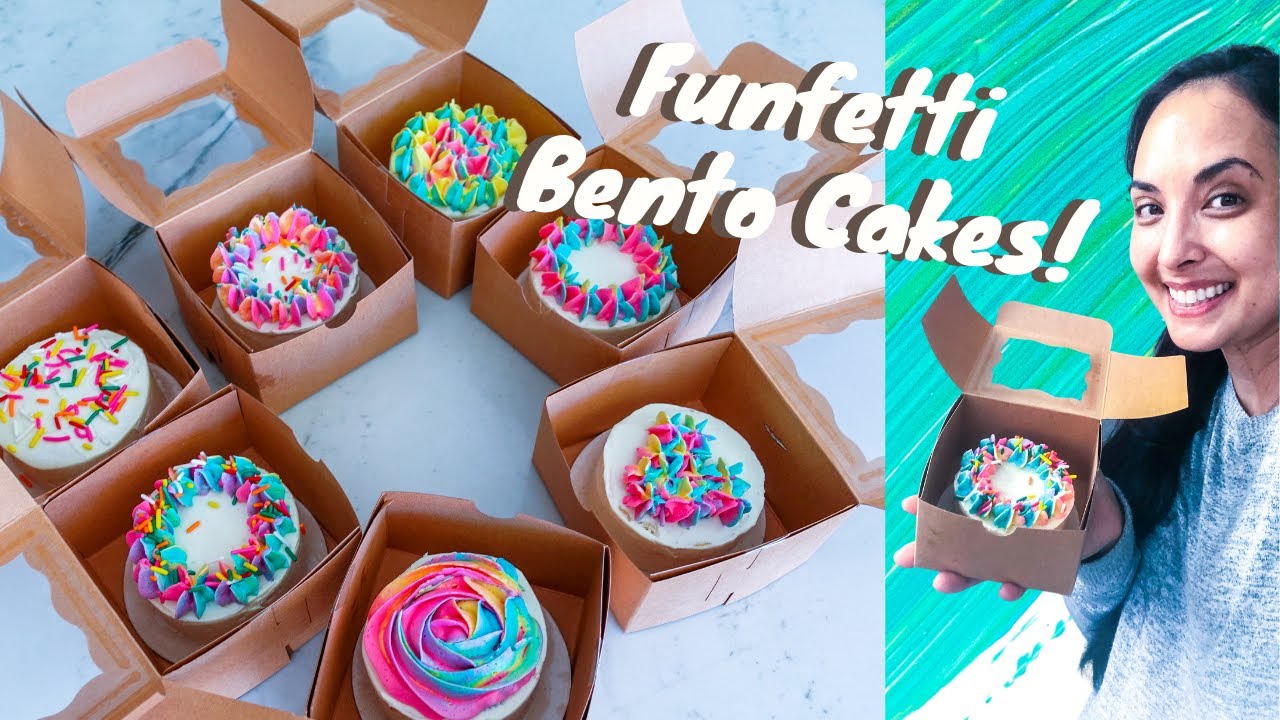 Lunch Box Cakes Tutorial | Funfetti Mini Cakes and Swiss Meringue Buttercream