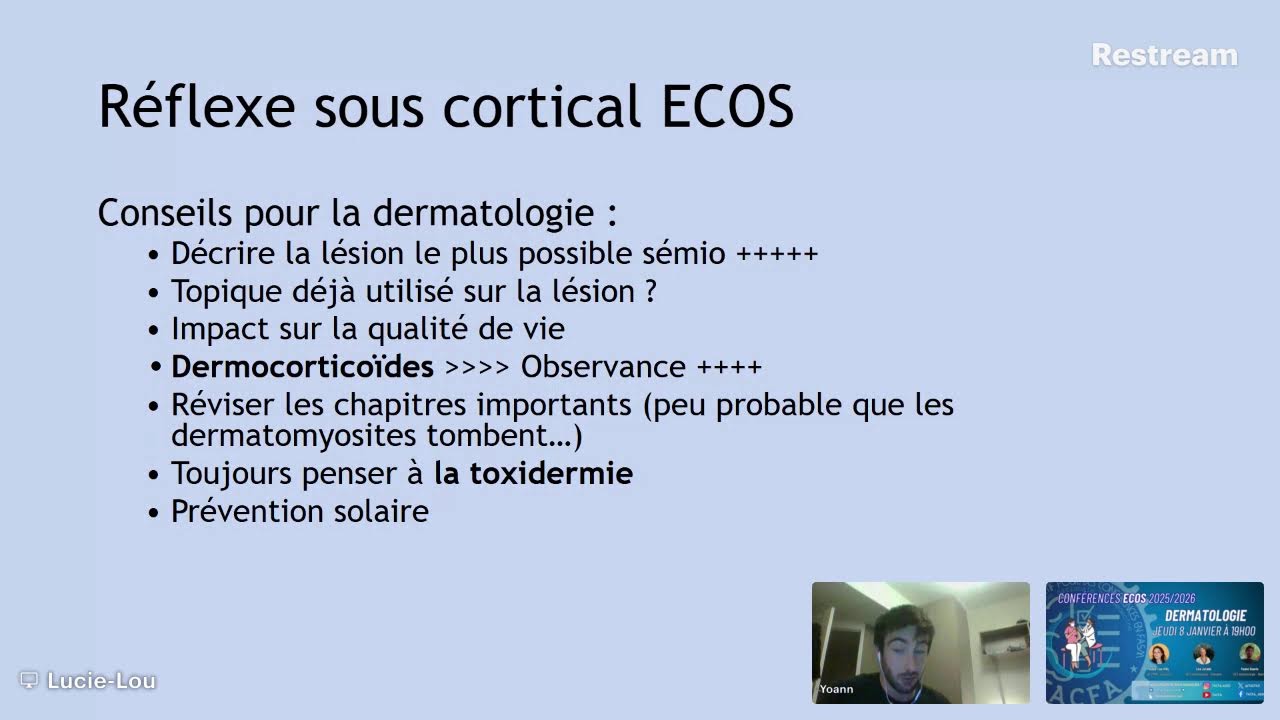Conférence TACFA ECOS 2025/2026 - ECOS de Dermatologie