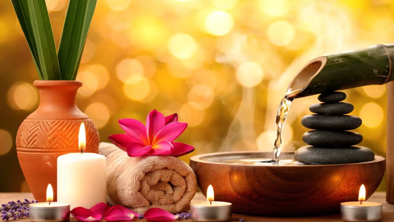 Soothing Piano Melodies with Bamboo Water 🌿 Healing Meditation Music for Calmness and Deep Peace