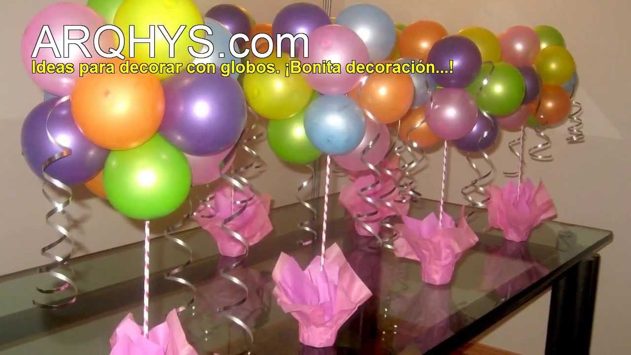 Ideas para decorar con globos