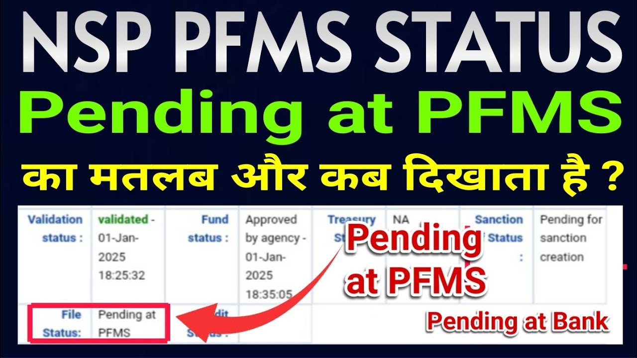 Pending at PFMS NSP ‼️| Pending at PFMS in Scholarship | Payment Pending at Bank PFMS NSP