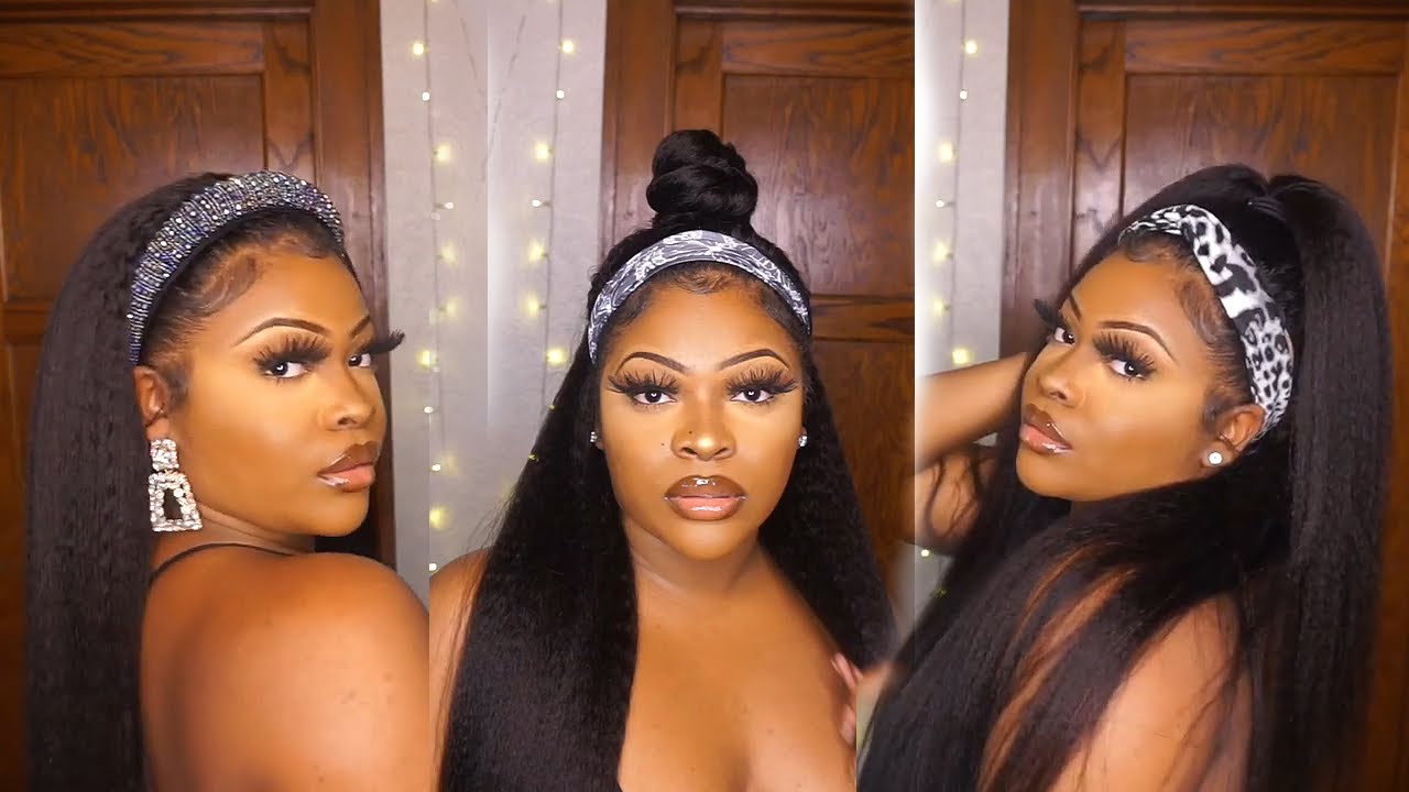 💣This Natural Hair Wig is 🔥 NEW THROW ON & GO Yaki Straight Headband Wig ft. Alipearl Hair