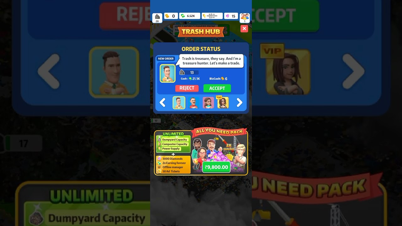 Trash Tycoon Idle Business - Upgrading and building