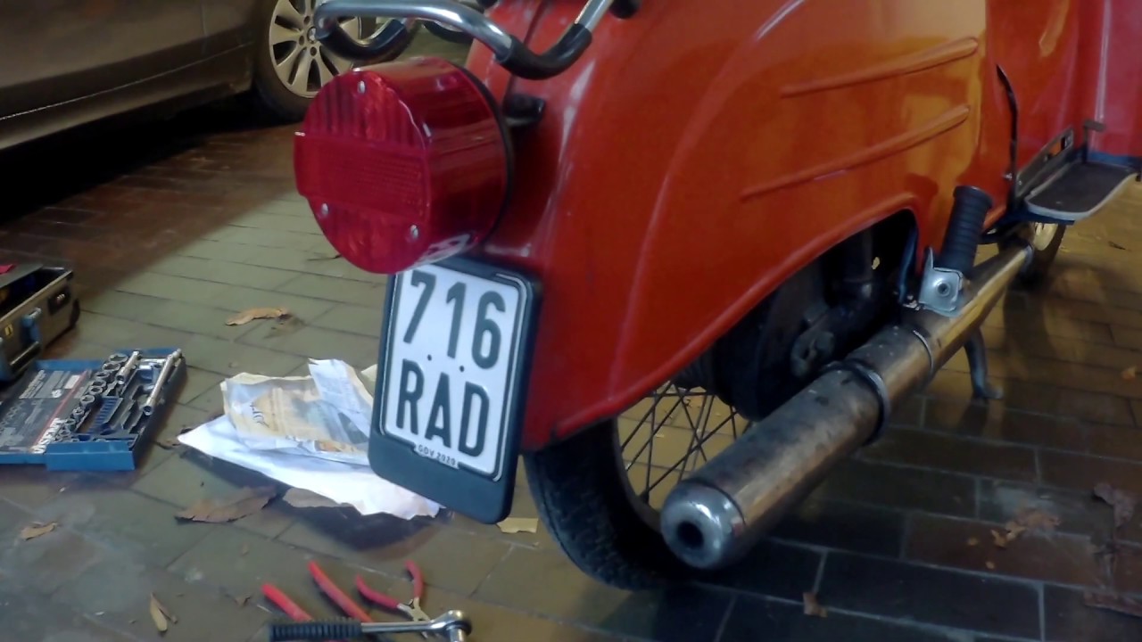 Moped Kennzeichenhalter als schnell Wechselrahmen.