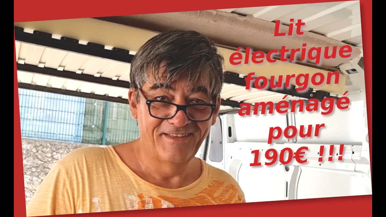 Lit électrique dans un fourgon aménagé pour 190€