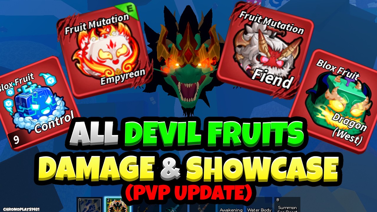 All Devil Fruit Damage and Showcase (ALL BUFFS and NERFS) - Blox Fruits PVP Update