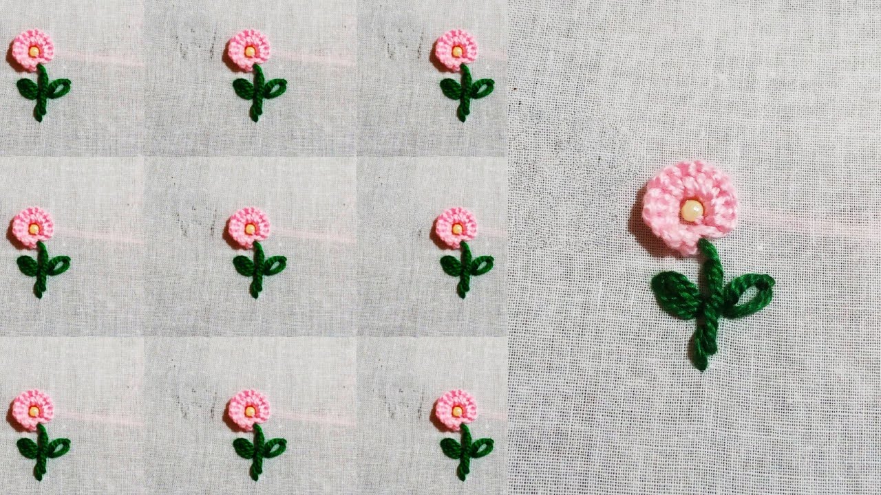 Hand embroidery all over design for dresses/kurtis #Flower Hand embroidery #HandEmbroidery