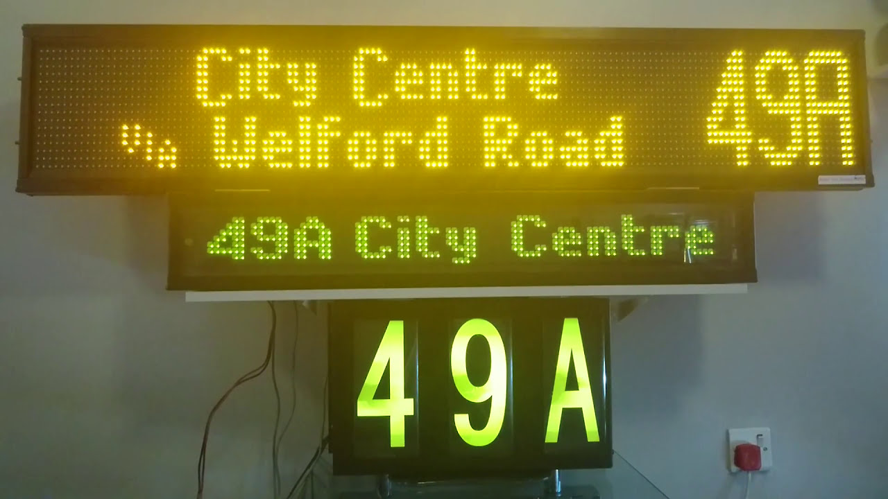 Arriva Midlands Wigston Depot on a Bright Tech Developments Bus Display