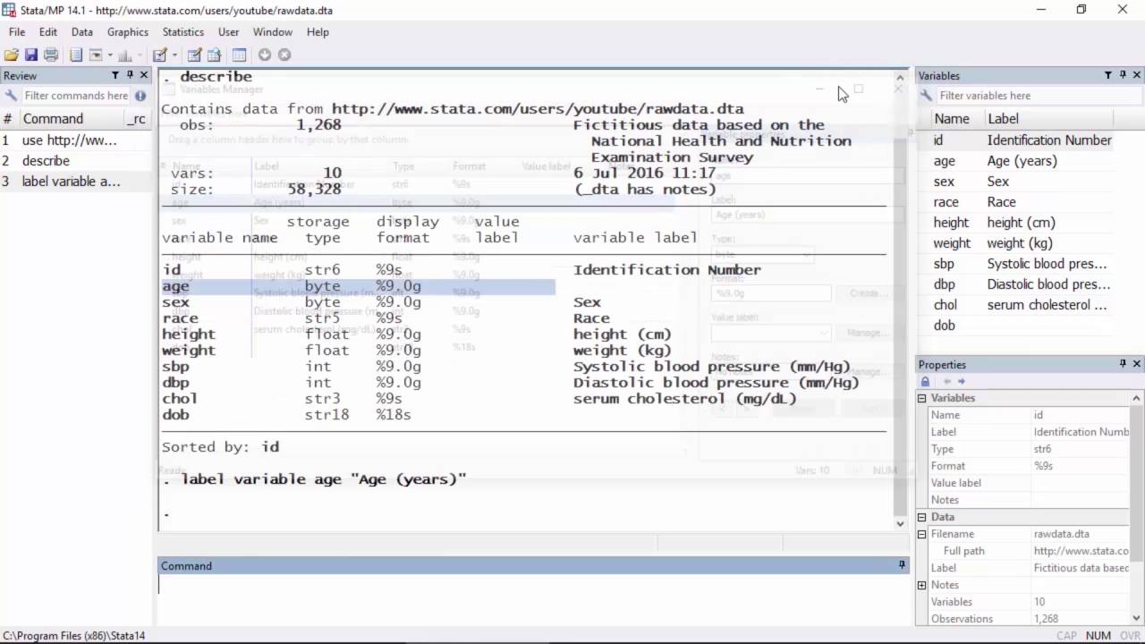 Data management: How to label variables