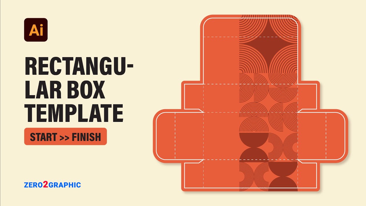 How to Rectangular Box Template Design in Adobe Illustrator 2022 CC | Packaging Design Tutorials