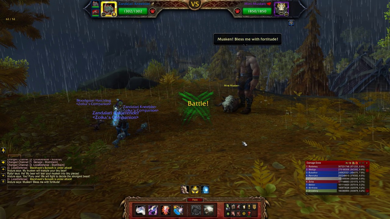 WOW - Pet Battle - Beasts of Burden (Stormheim) - Andurs - Bloodgazer Team Rumble