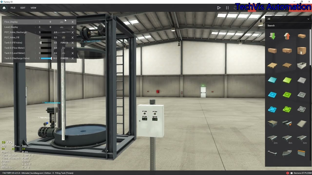 Bài 6: FACTORY I/O SCENE 3_3– FILLING TANK ANALOG| ĐIỀU KHIỂN BỒN CHỨA