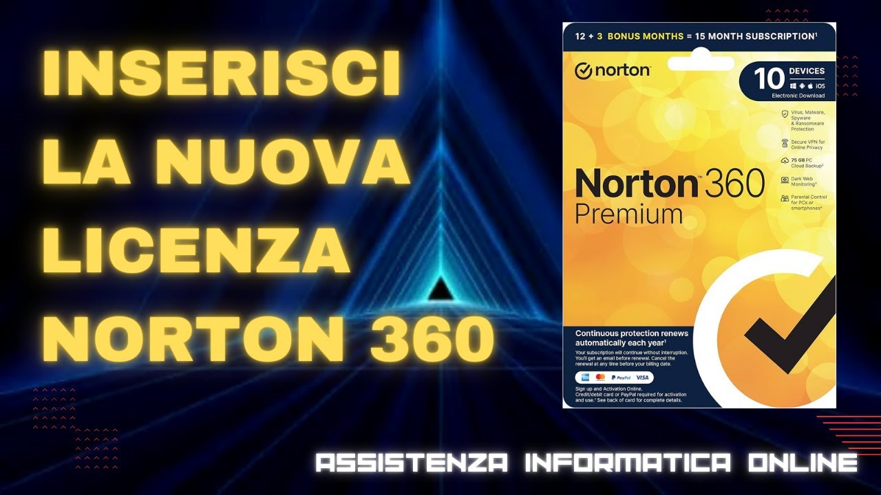 Come INSERIRE LICENZA su NORTON 360. Sub Ita-Eng