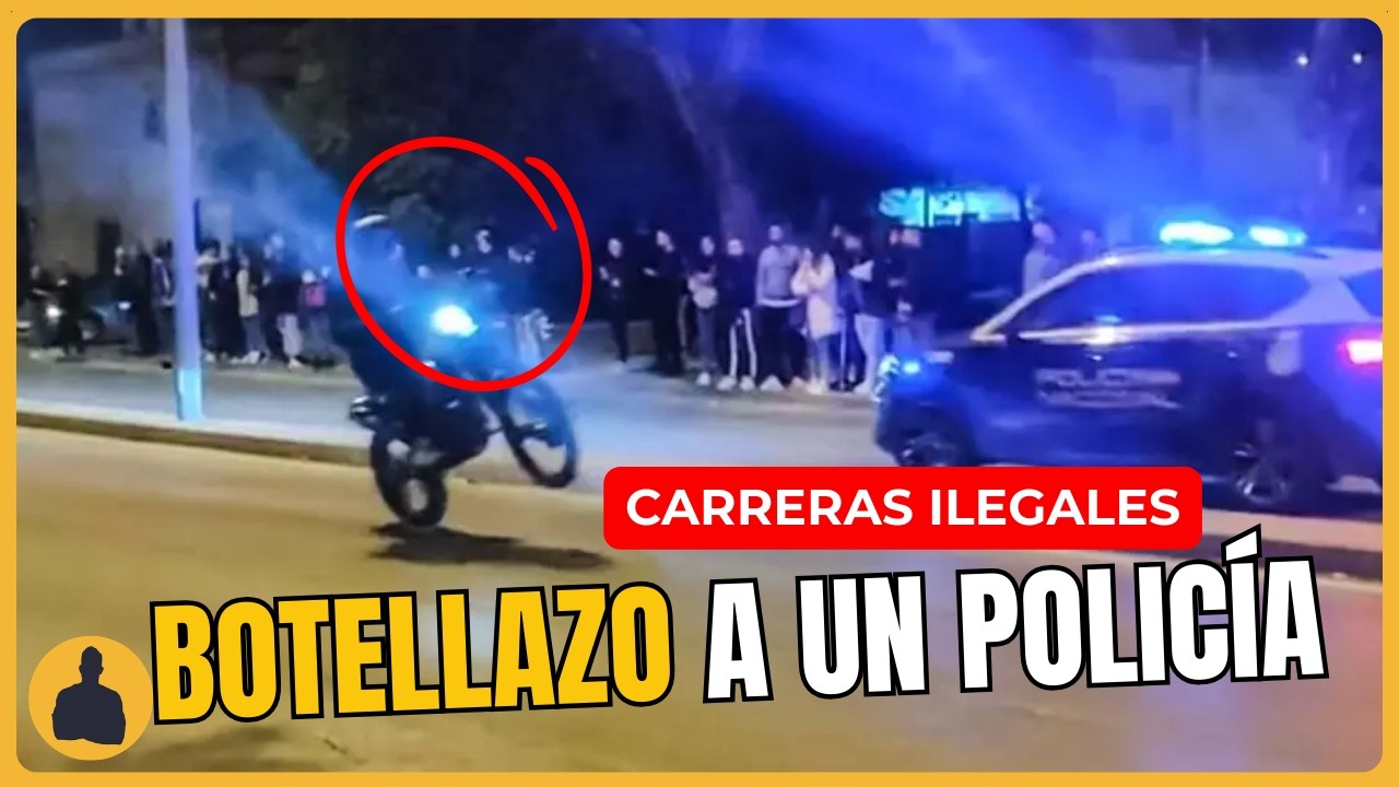 VIOLENCIA contra la POLICÍA en carreras ILEGALES en Jerez