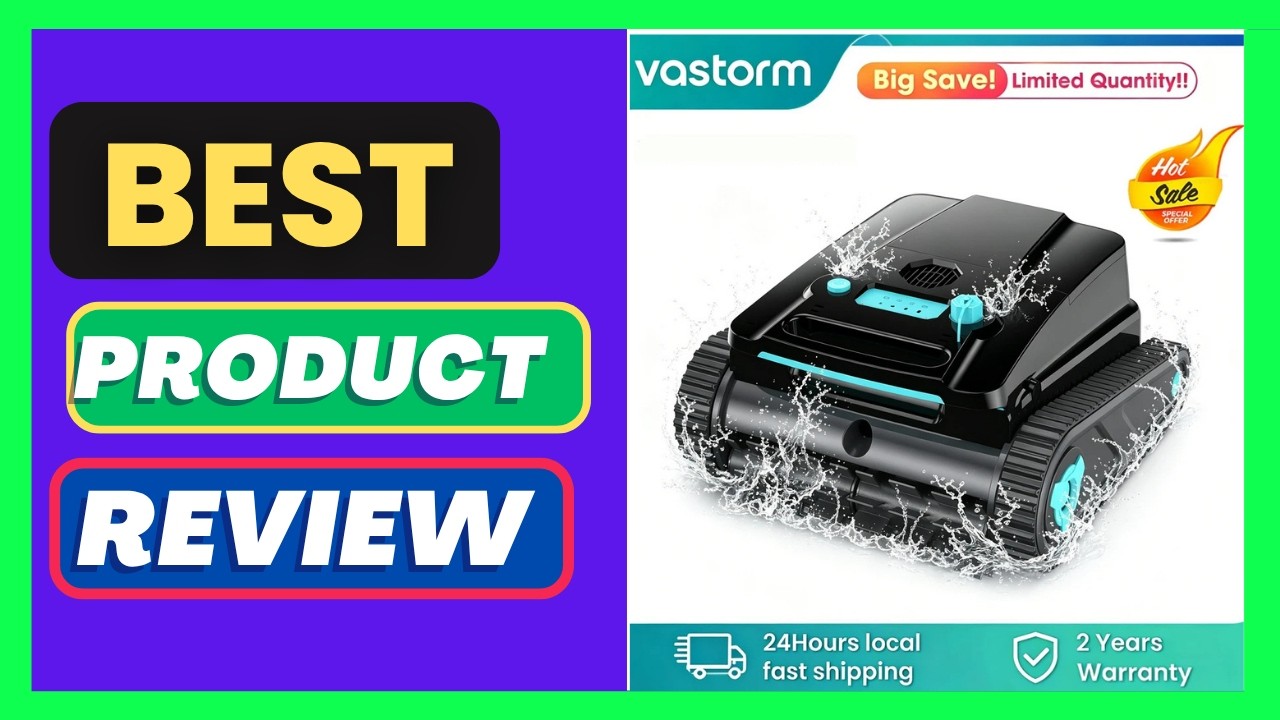 Vastorm H2 Robot Pool Cleaner 120 Mins Runtime 200m&sup2; Cleaning