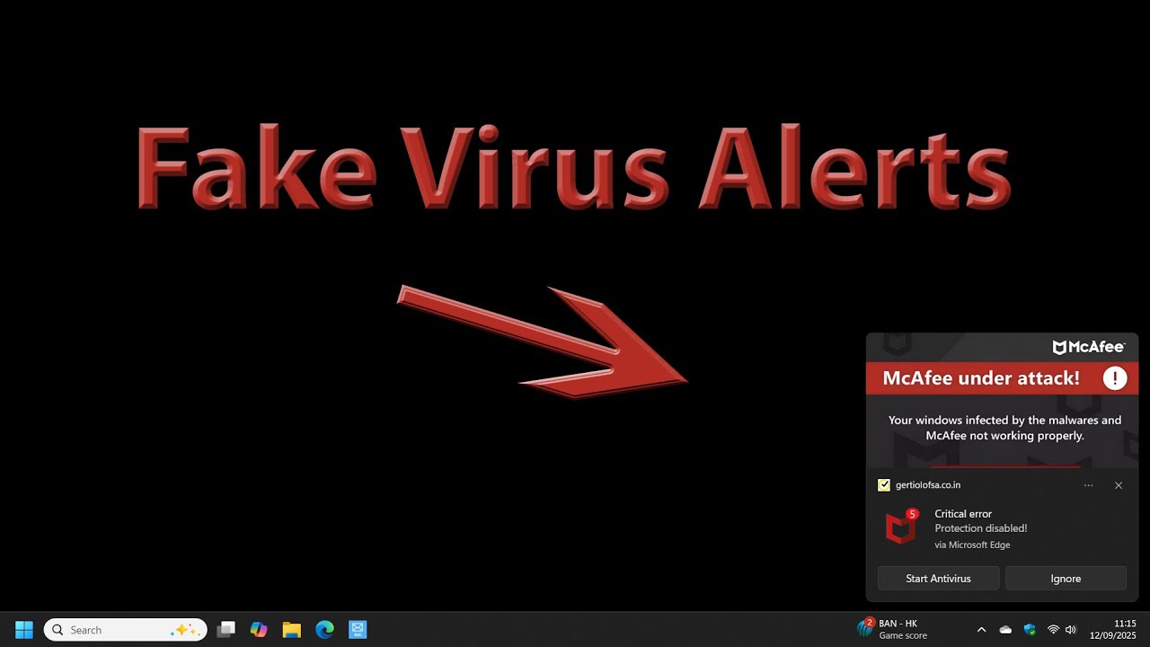 Annoying Popups and Fake Virus Alerts on your screen - Microsoft Windows 11 Support Video