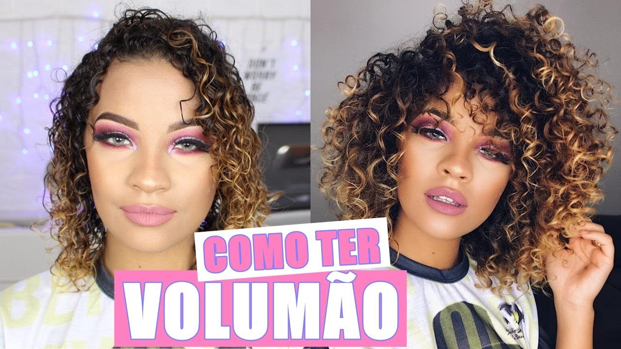 Como dar volume no cabelo cacheado - Carol Mamprin
