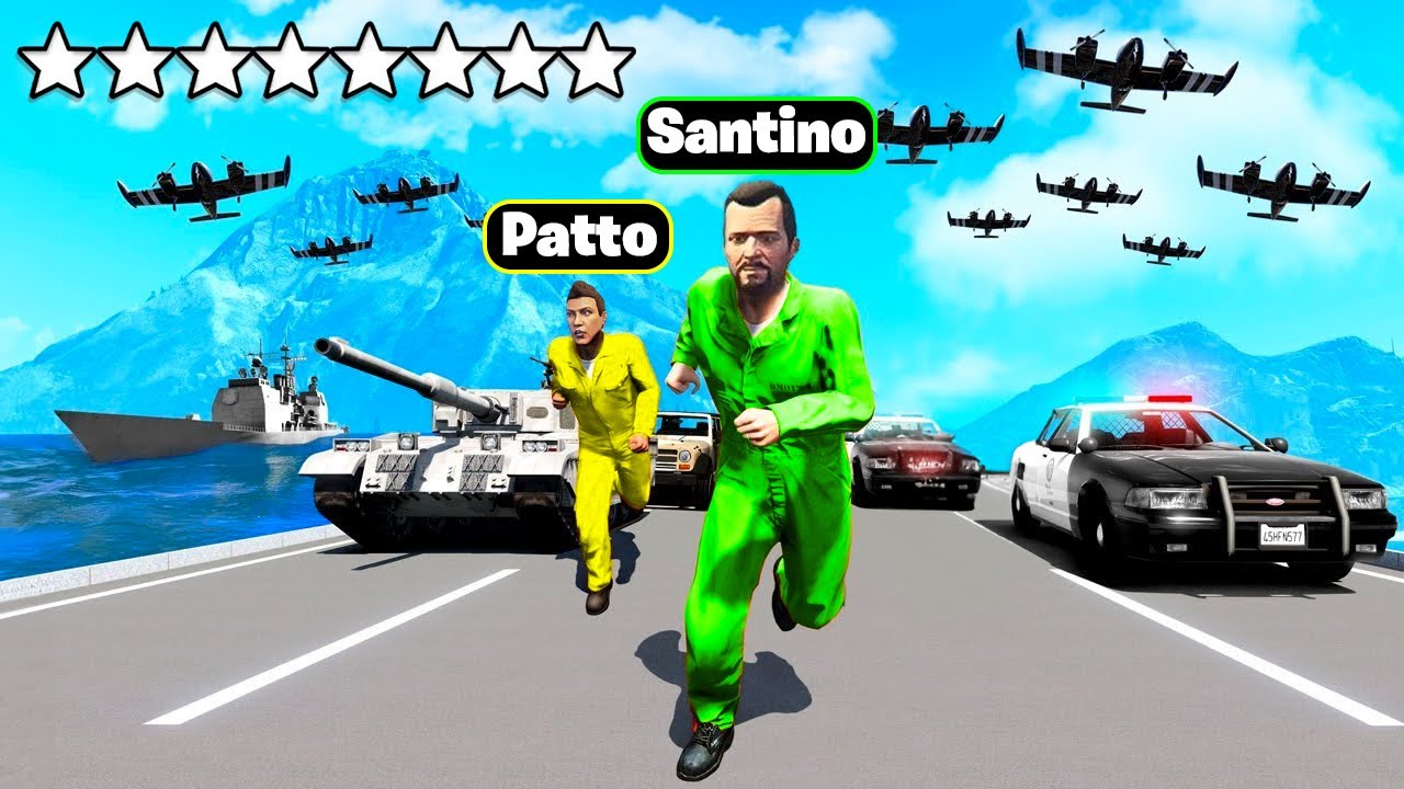 Kunnen Wij Ontsnappen Van 5 STERREN POLITIE In GTA 5?👮‍♂️😲