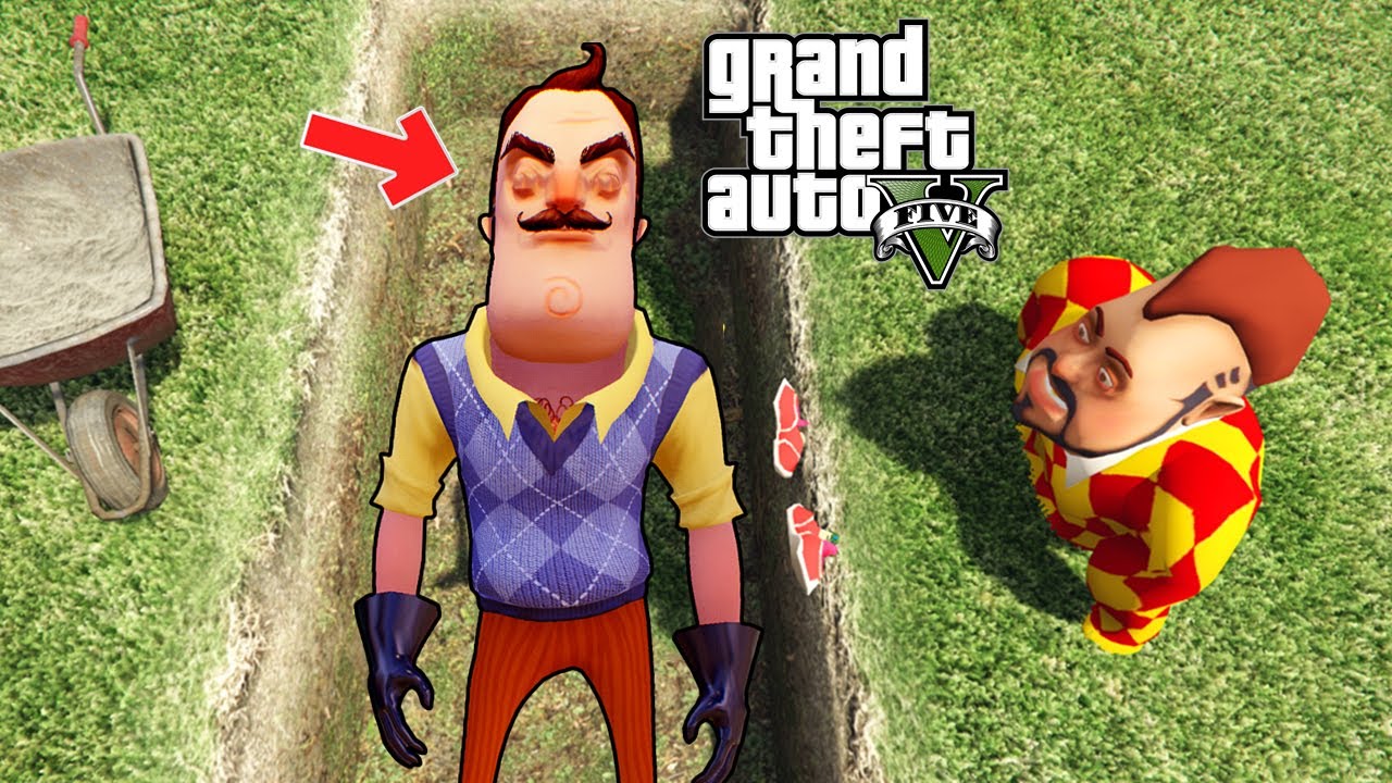 HELLO NEİGHBOR ÖLDÜ MÜ ? (MEZARA GİRDİ) - GTA 5 MODS