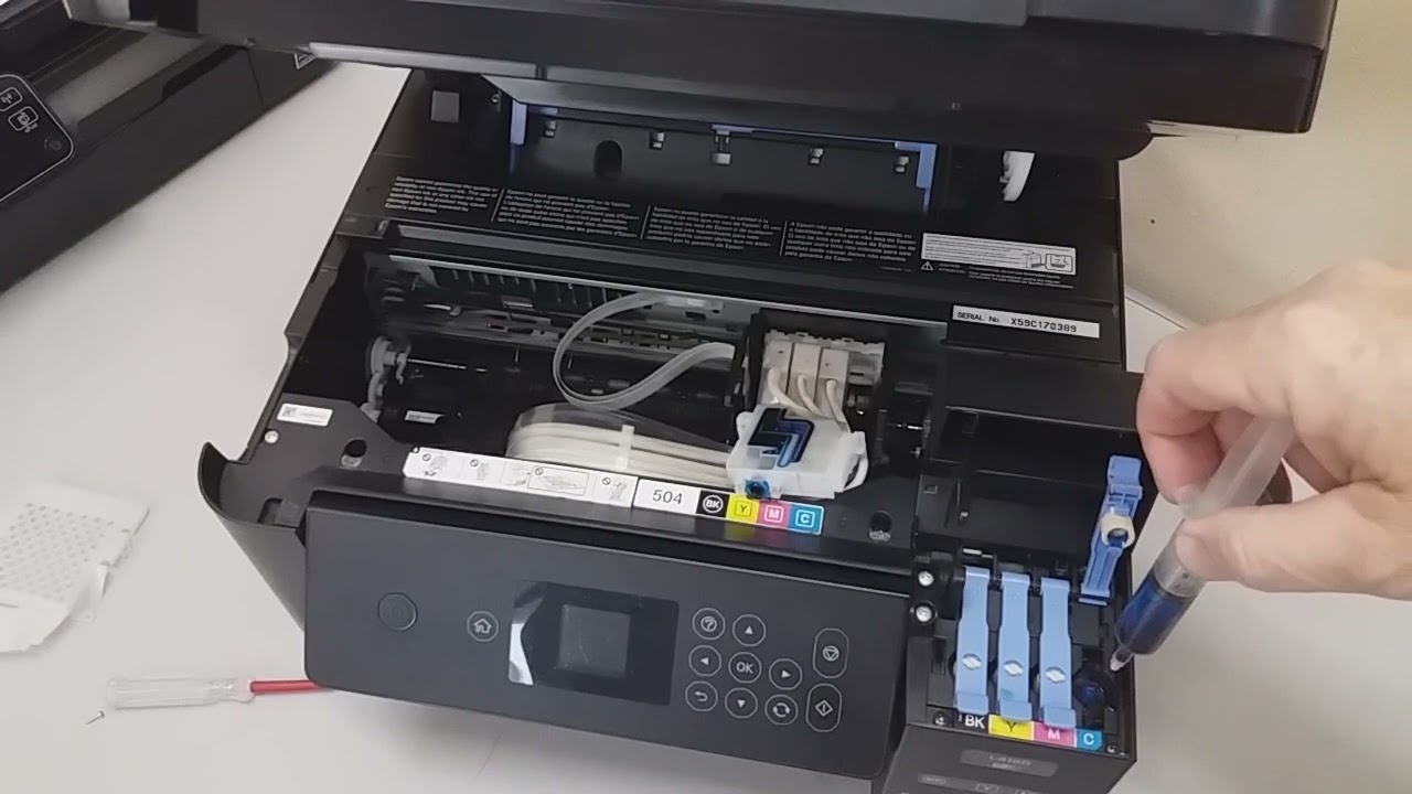 Impressora epson L4160 não imprime azul ciano veja como arrumar