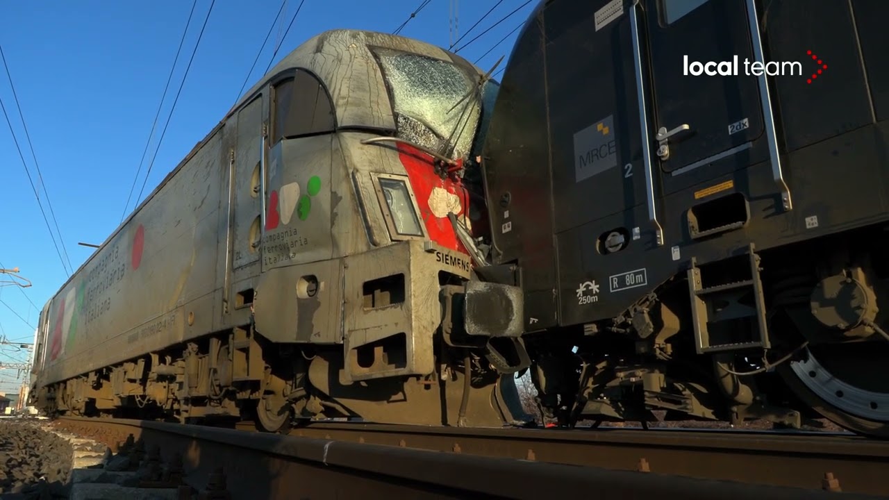 Incidente tra treni merci a Orbassano: le immagini ravvicinate