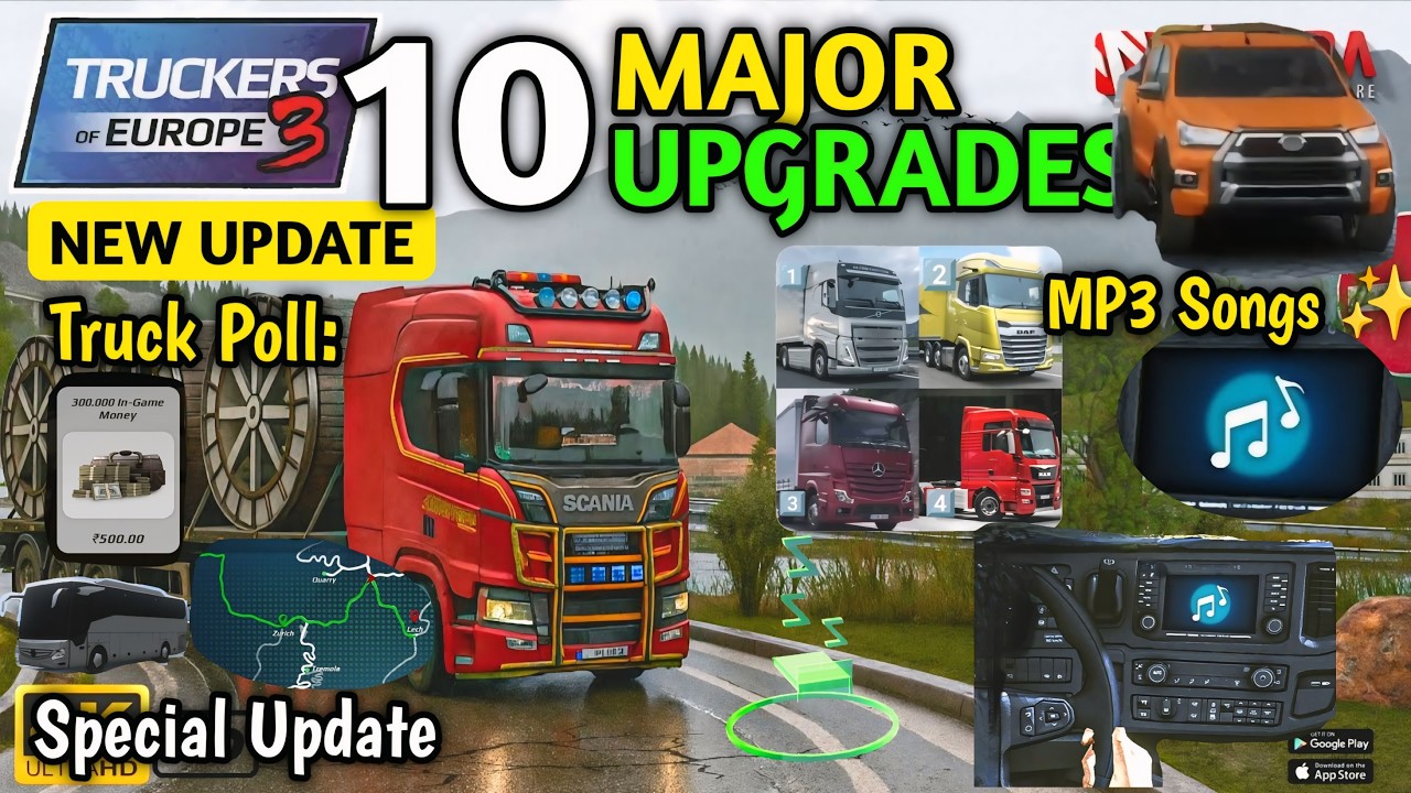 Truckers of Europe 3: Preview Big Update Everything New in TOE3 v0.80: Smart Traffic, Horns,Dippers!