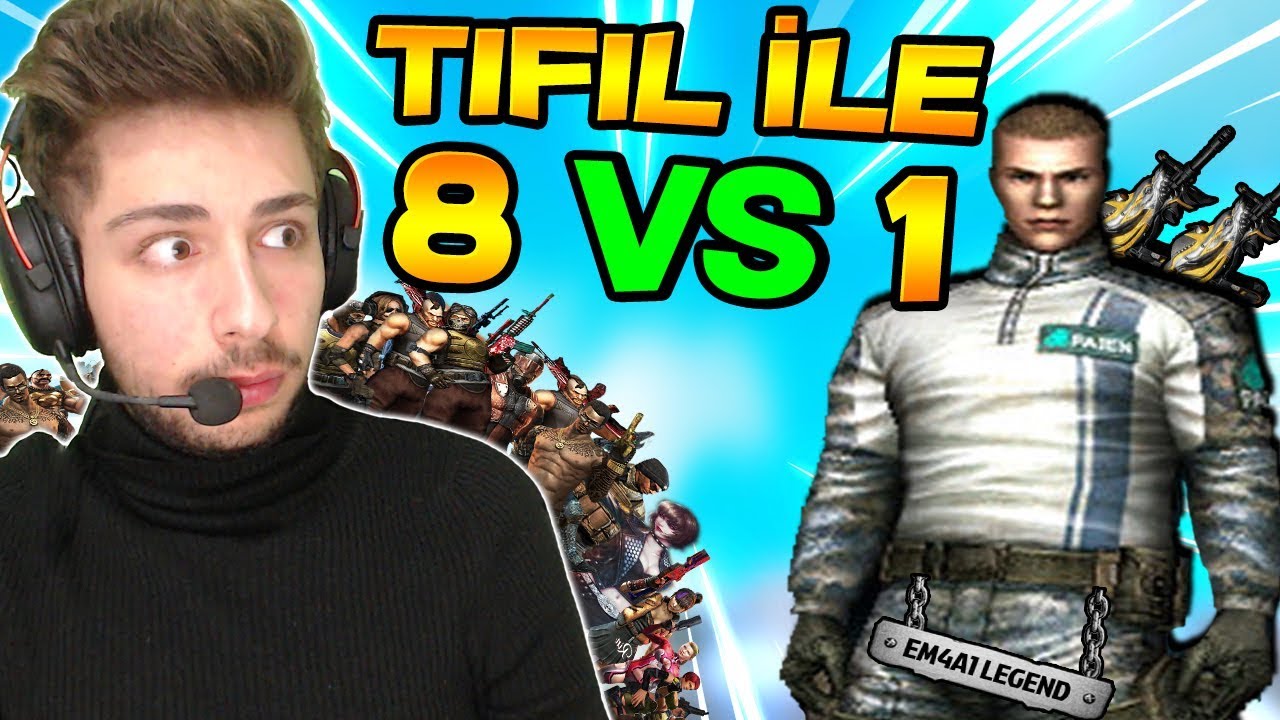 TIFIL KARAKTER İLE 1 VS 8 ATTIM !! ONU HAFİFE ALDILAR AMA YOK ETTİK WOLFTEAM