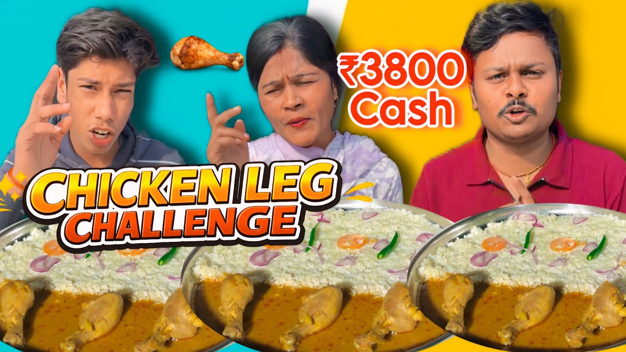 Mahathali Chicken Leg Curry Rice 1 Minute Me Khao 3800₹ Cash 💰 Le Jao 🤬| Chicken Challenge | MUKBANG