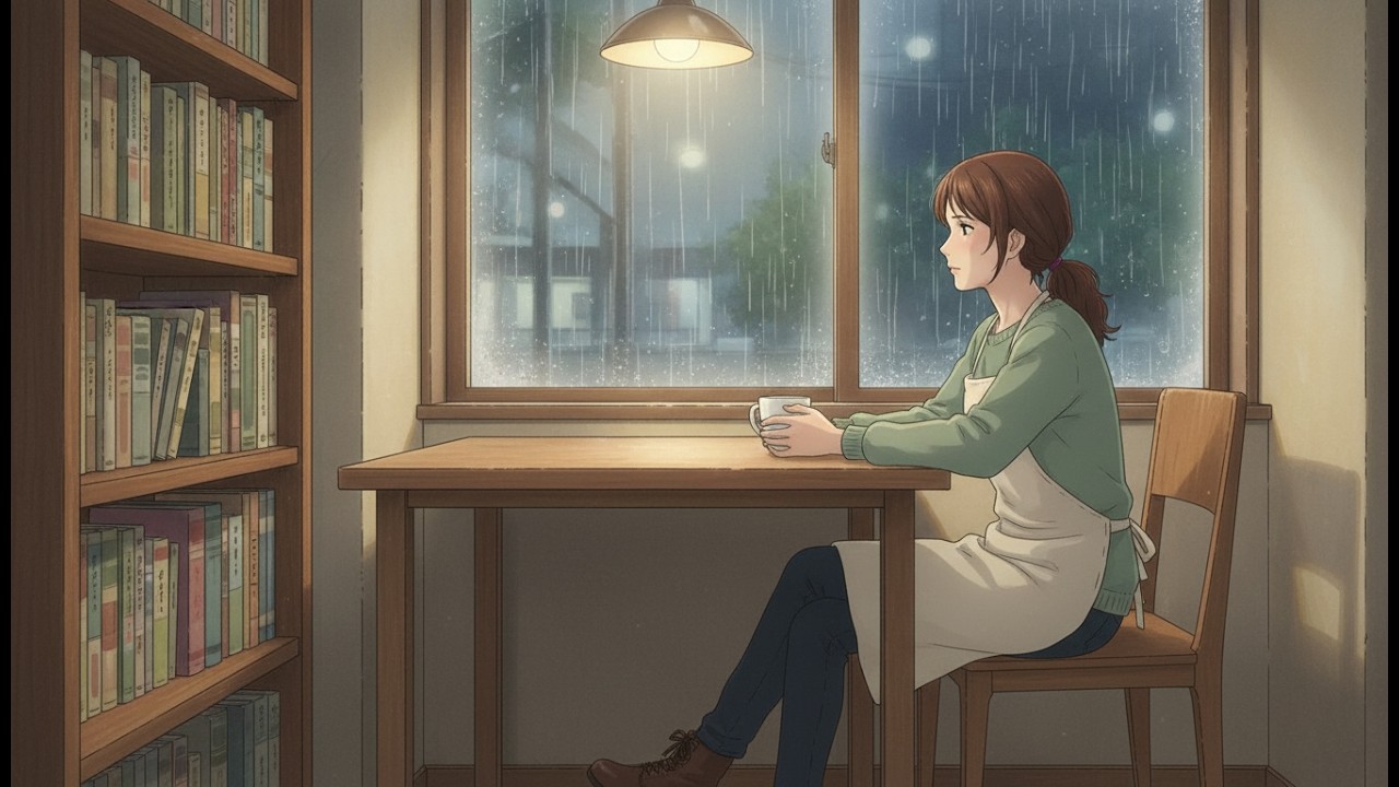 A Rainy Night at the Cafe Before It Closed Forever | Ghibli-Style Video