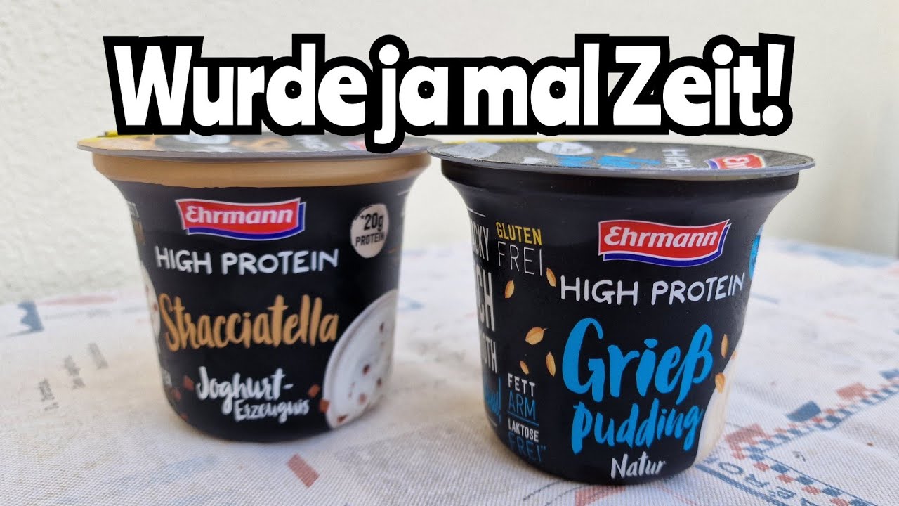Ehrmann zuletzt: High Protein Grieß Pudding und Joghurt Stracciatella im Test